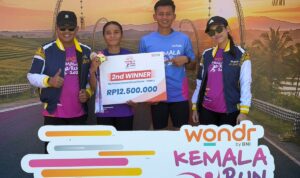 Keterangan foto: Bripda Silya Muskita meraih juara II kategori 10K putri TNI-Polri pada ajang Kemala Run 2026 di Gianyar, Bali.