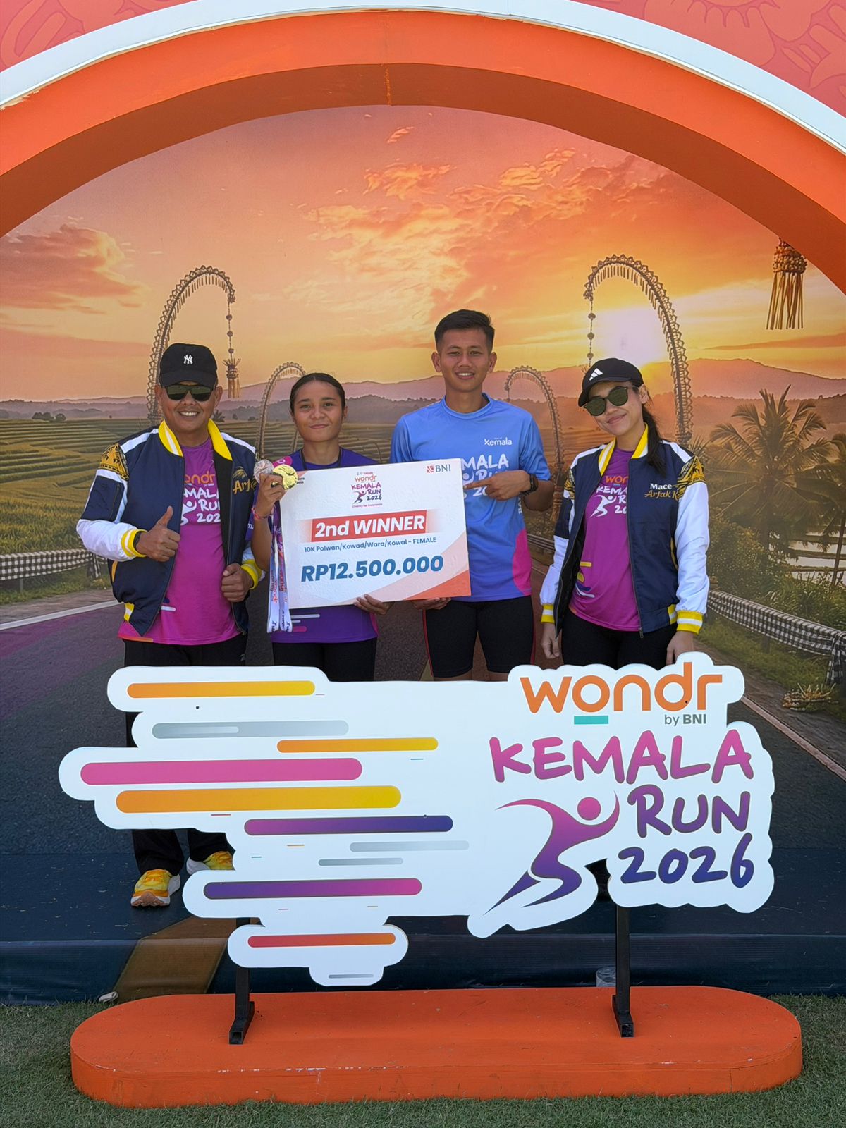 Keterangan foto: Bripda Silya Muskita meraih juara II kategori 10K putri TNI-Polri pada ajang Kemala Run 2026 di Gianyar, Bali.