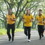 Keterangan foto:Personel Polres Pasuruan olahraga bersama di Taman Dayu.
