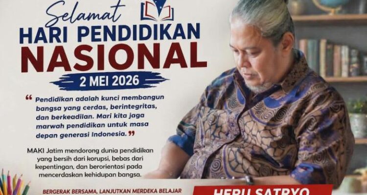 MAKI Jatim serukan pendidikan bersih dan bebas korupsi pada peringatan Hardiknas 2026 di Surabaya.
