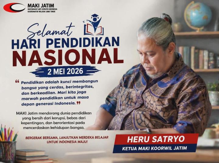 MAKI Jatim serukan pendidikan bersih dan bebas korupsi pada peringatan Hardiknas 2026 di Surabaya.
