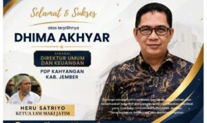 Dhima Akhyar diharapkan membawa PDP Kahyangan Jember lebih profesional, transparan, dan inovatif.